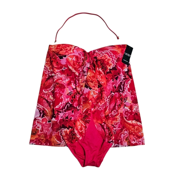 RALPH LAUREN Flyaway Strapless Swimsuit size 4